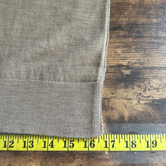 Gap 100 Merino Wool Turtleneck Medium Tan Brown Preppy Minimalist Quiet Luxury - Picture 6 of 10